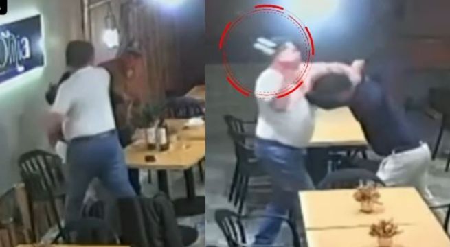 Fiscal protagoniza brutal pelea en bar: cámaras captan cómo golpea con botella a un abogado