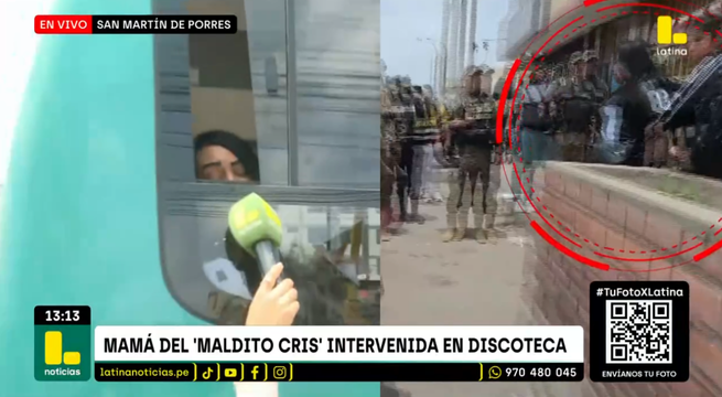 Madre del 'Maldito Cris' es intervenida en discoteca donde se realizaba una fiesta por Halloween