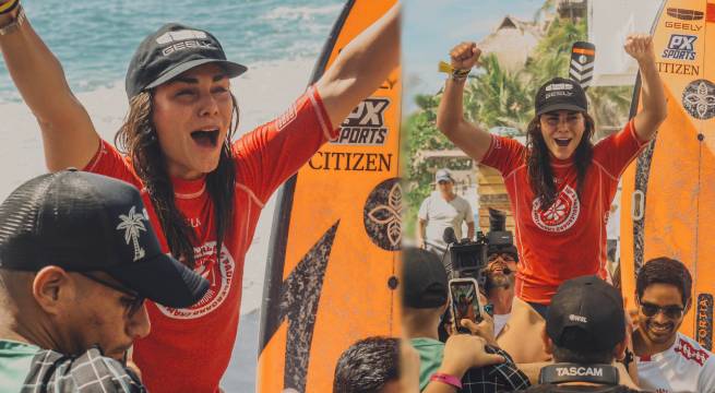 La surfista Vania Torres hace historia y se corona campeona mundial de SUP Surf en El Salvador
