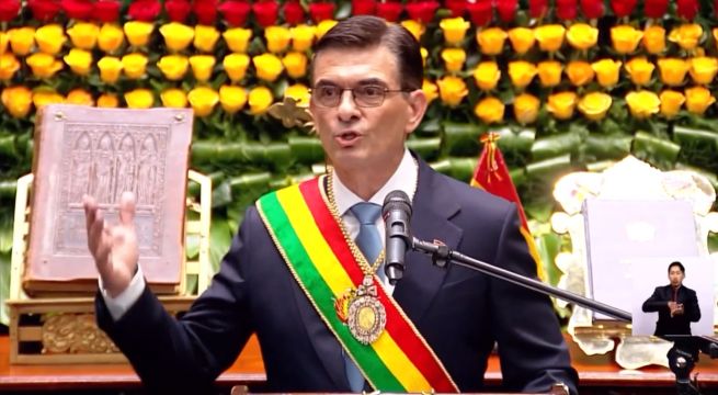 Rodrigo Paz tras asumir la presidencia de Bolivia: 