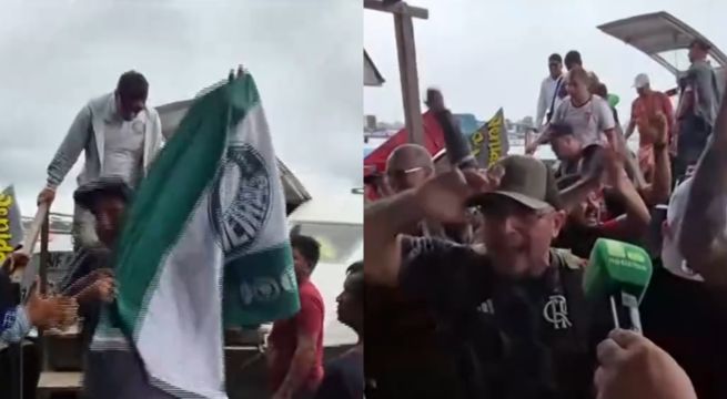 Hinchas brasileños llegan a Perú en embarcaciones fluviales para la final de Libertadores