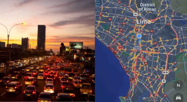 Brasileños impactados con el tráfico limeño: así luce Lima vía Google Maps