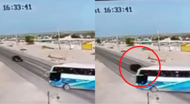 Piura: familia completa muere al estrellar su carro contra bus | VIDEO