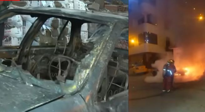 Independencia: delincuentes prenden fuego a auto de emprendedor y difunden el ataque