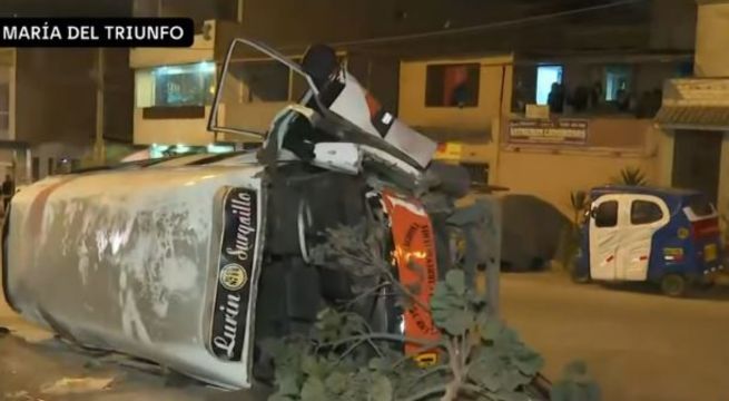 Villa María del Triunfo: despiste de combi deja una mujer muerta y varios heridos