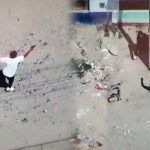 Dron capta asesinato durante batalla campal: Delincuente disparó en medio de pelea