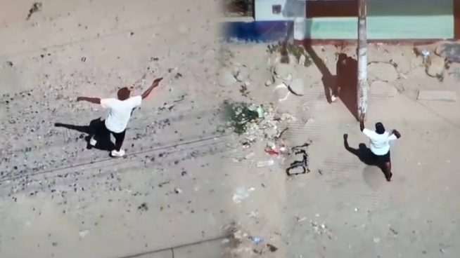 Dron capta asesinato durante batalla campal: Delincuente disparó en medio de pelea