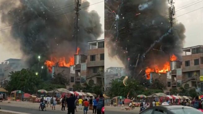 Taller de pirotécnicos se incendia en Santa Anita a pocas horas de Año Nuevo