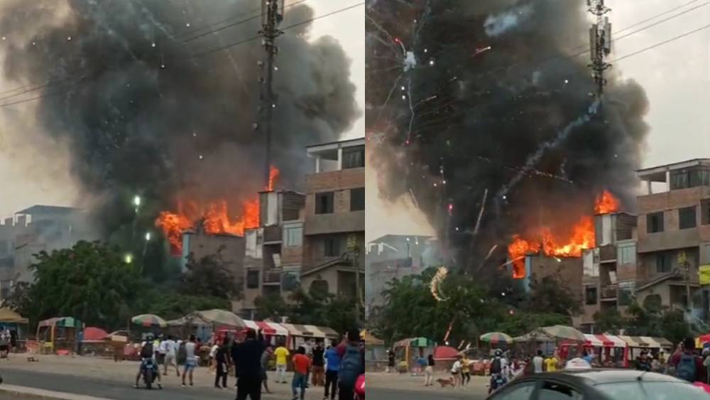 Taller de pirotécnicos se incendia en Santa Anita a pocas horas de Año Nuevo