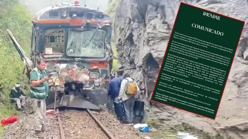 Inca Rail da detalles del choque de trenes en Cusco y confirma muerte de un trabajador