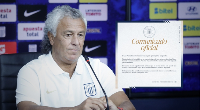 Alianza Lima confirma salida de Néstor Gorosito tras derrota ante Sporting Cristal