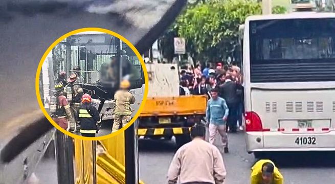 Bus del Metropolitano se despista en plena ruta hacia Barranco | VIDEO