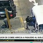 La Molina: cobrador lanza de la combi a pasajero y le arroja una moneda