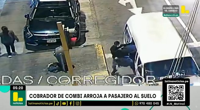 La Molina: cobrador lanza de la combi a pasajero y le arroja una moneda