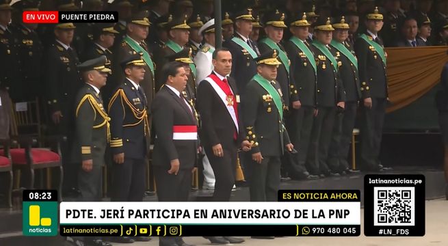 Presidente José Jerí participa en aniversario de la Policía Nacional del Perú
