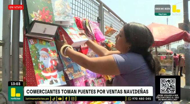 Vendedores ambulantes toman puentes para ofrecer sus productos
