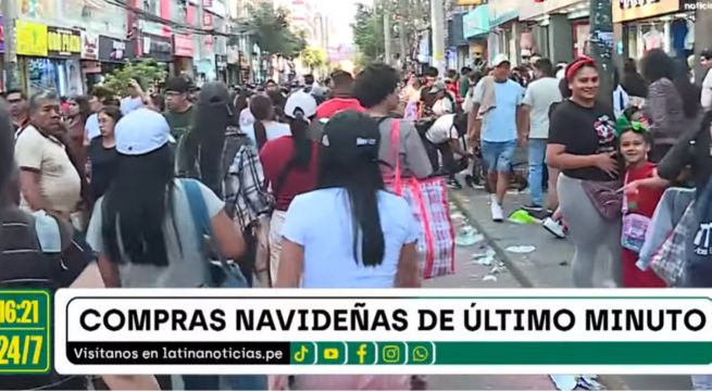 Dejan sus compras para última hora: Gamarra luce abarrotada a sólo horas de la Navidad