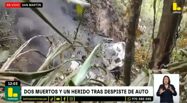 San Martín: Vehículo cae al abismo y deja dos muertos en Tocache