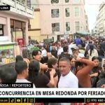 Mesa Redonda: cientos de personas aprovechan el feriado y realizan compras navideñas