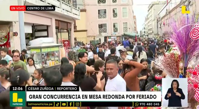 Mesa Redonda: cientos de personas aprovechan el feriado y realizan compras navideñas