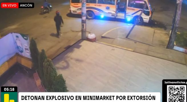 Detonan explosivo en la puerta de minimarket: Dueños habían sido amenazados por extorsionadores