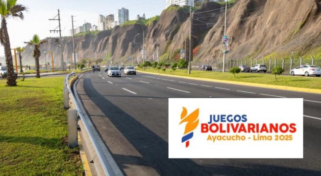 Anuncian el cierre de la Costa Verde por competencia de los Juegos Bolivarianos 2025