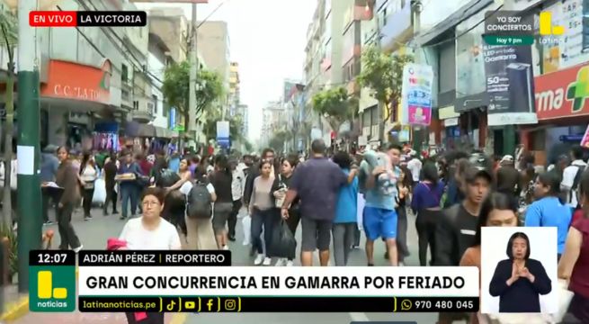Así luce Gamarra en el último día de feriado: miles de personas hacen compras navideñas