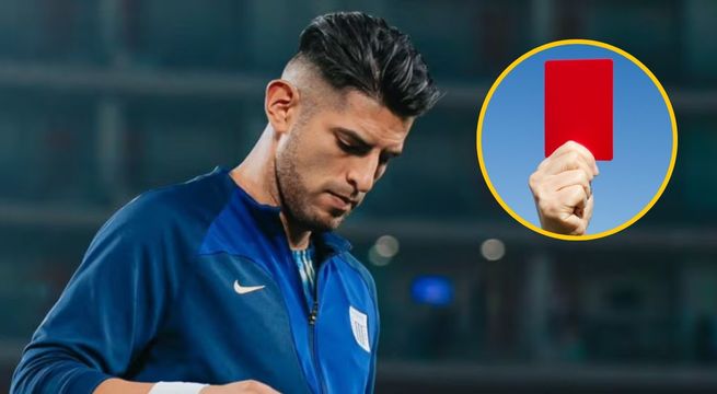 Carlos Zambrano seguirá sancionado por expulsión: FPF respondió a reclamo de Alianza Lima