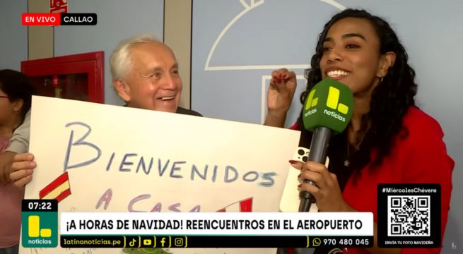 Decenas de reencuentros en el aeropuerto Jorge Chávez por Navidad