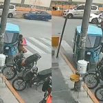 Madre con niño recién nacido caen a buzón sin tapa | VIDEO