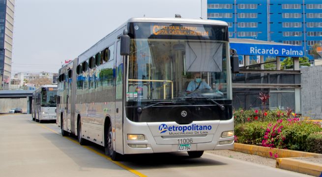 Horarios del Metropolitano, Corredor Rojo y Azul, Línea 1 y 2 del Metro de Lima | transporte público esta Navidad