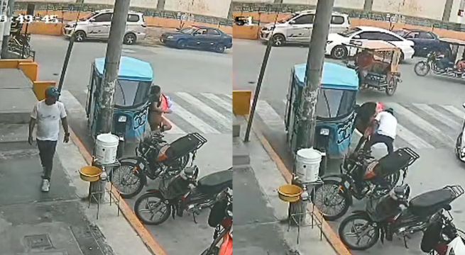 Madre con niño recién nacido caen a buzón sin tapa | VIDEO