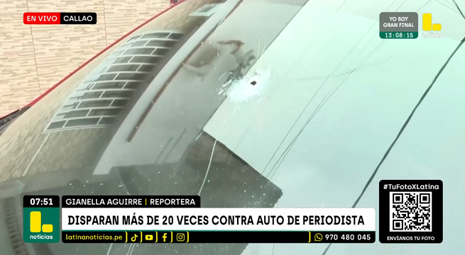 Grave atentado contra la prensa: atacan a balazos auto de periodista en el Callao | VIDEO