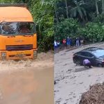 Huaicos e inundaciones bloquean carretera en el VRAEM