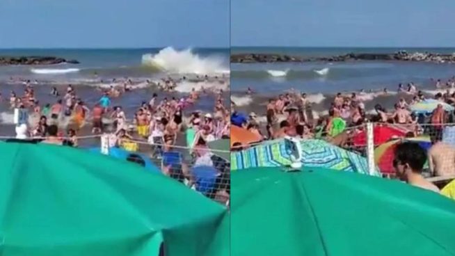 Tragedia en la costa atlántica: un muerto y decenas de heridos por un meteotsunami