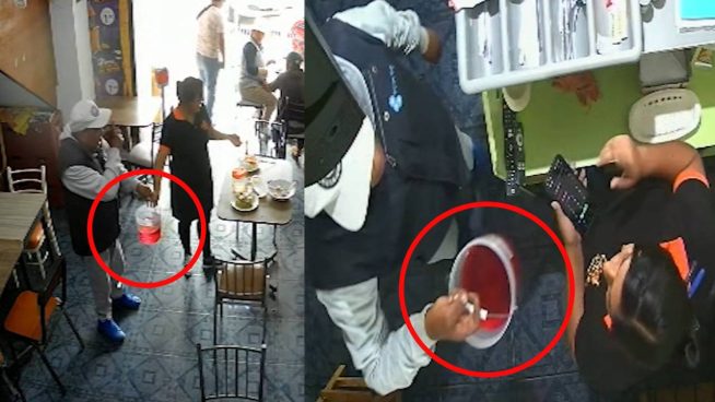 Sujeto ataca a trabajadora de restaurante echándole gasolina