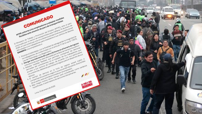Ministerio de Trabajo emite comunicado ante paro de transportistas del miércoles
