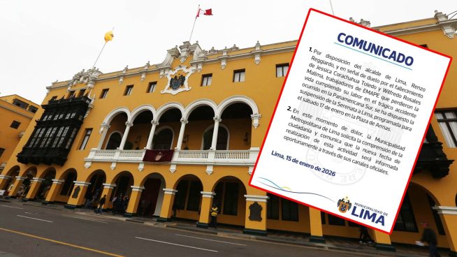 Municipalidad cancela 'Serenata de Lima' por fallecimiento de operarios de Emape