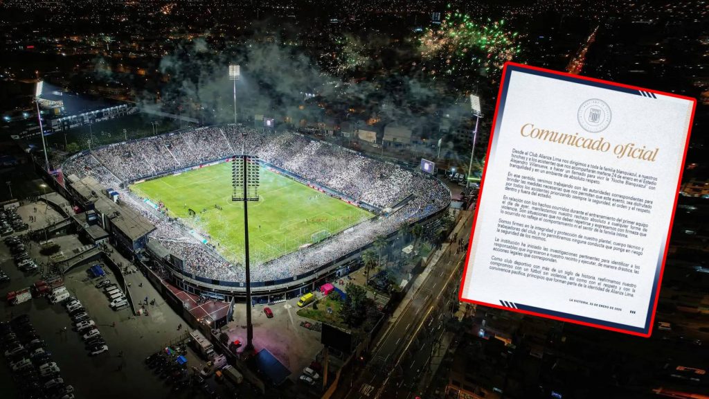Alianza Lima emite comunicado por incidentes ocurridos en Matute