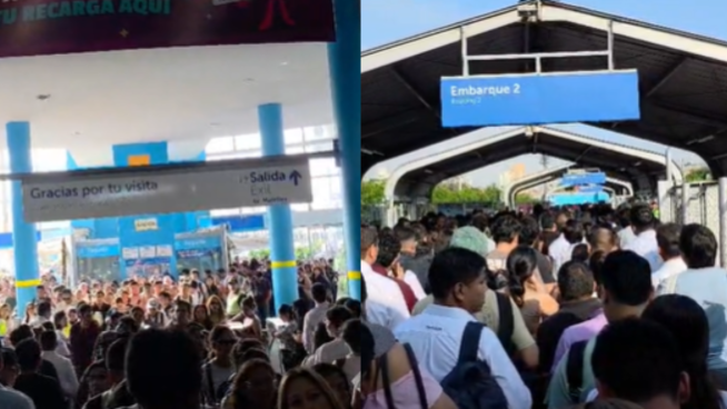 Largas colas en estaciones del Metropolitano tras accidente en la avenida México