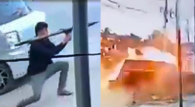 Cámara capta intento de asesinato a alcalde con un lanzacohetes en Filipinas | VIDEO