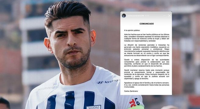 Carlos Zambrano niega acusaciones tras denuncia de abuso sexual: esto dice su comunicado