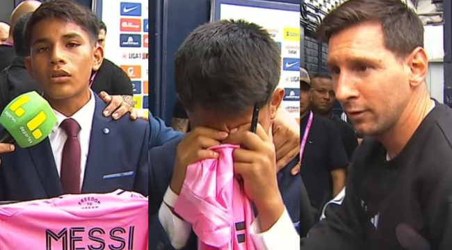 Pol Deportes cumple su sueño: conoció a Messi y le firmó su camiseta | VIDEO