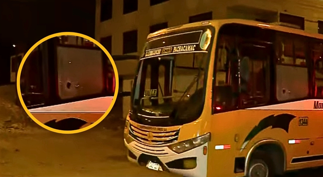 Extorsionadores balean a chofer de bus de la empresa Santa Anita