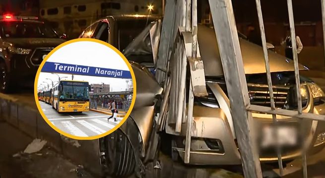 Hombre abandona su auto tras chocar cerca de estación del Metropolitano