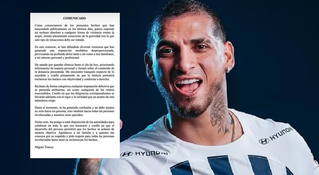 Miguel Trauco se pronuncia tras denuncia y rechaza acusaciones en su contra