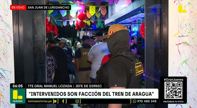 PNP interviene a más de 50 miembros de facción del Tren de Aragua | VIDEO