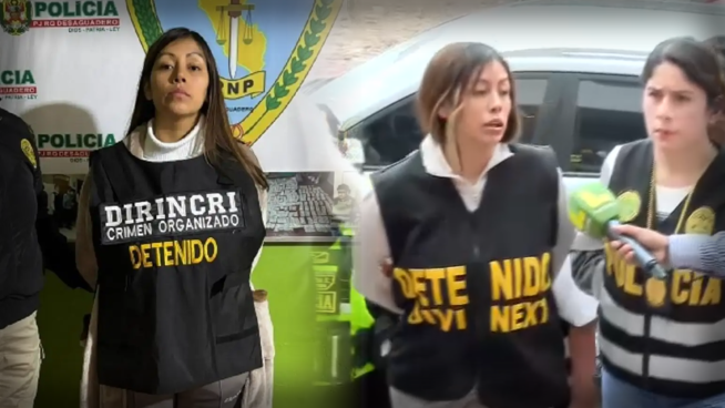 PNP presenta a Keisy Salvatierra, pareja del cabecilla de "Los Pulpos"