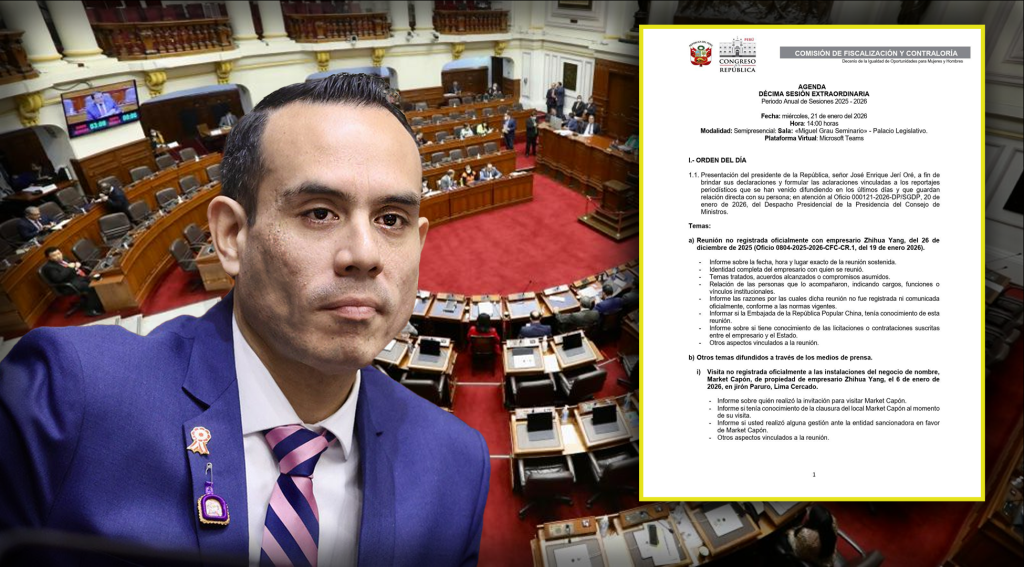 José Jerí se presentará el 21 de enero en el Congreso para aclarar reunión con empresario chino