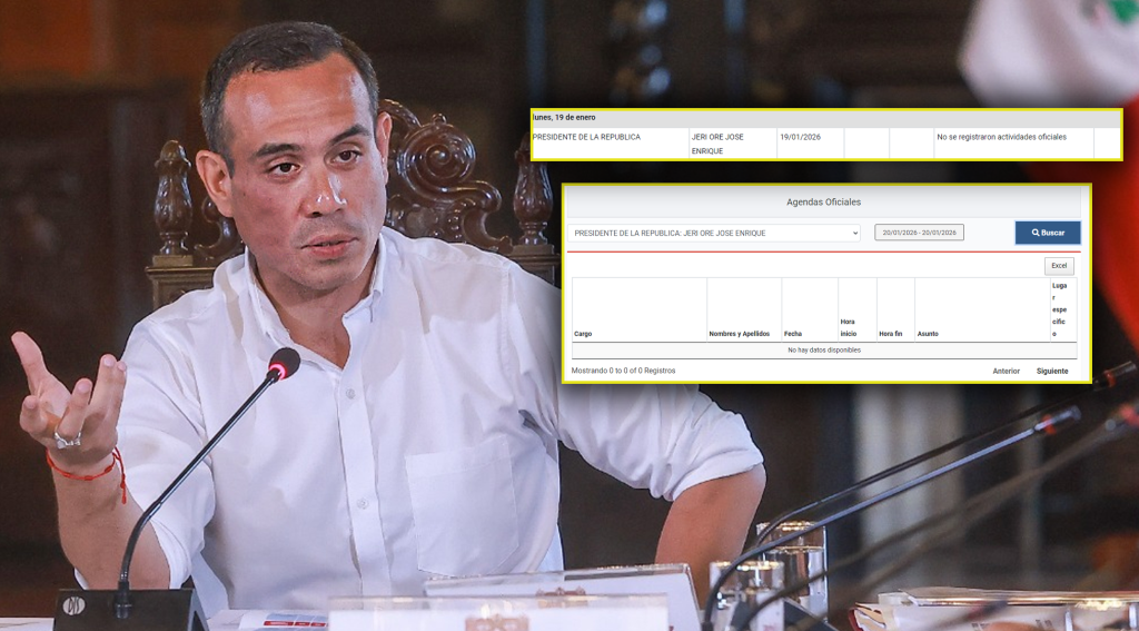 José Jerí no realizó ninguna actividad el 19 de enero tras disponerse a responder por el caso “Chifagate”